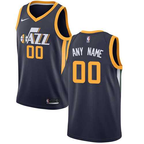 Men's Nike NBA Utah Jazz Customized Icon Edition Navy Blue Swingman Road Jersey