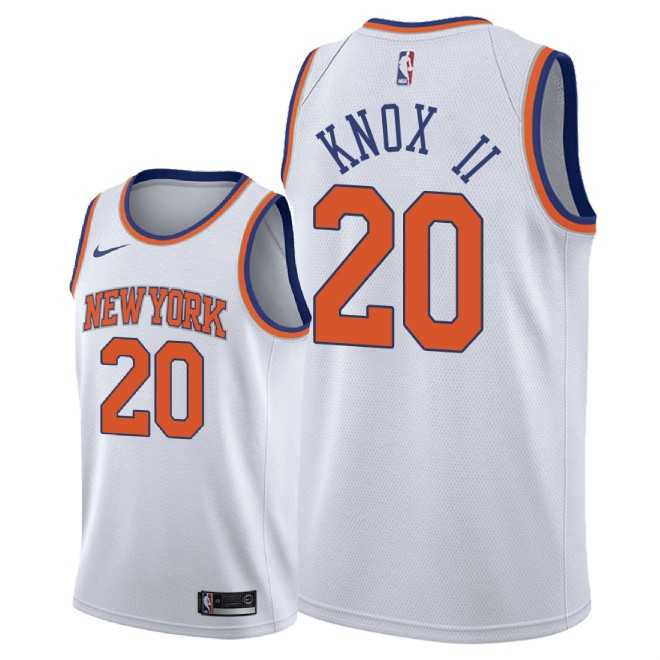 Men's Nike New York Knicks #20 Kevin Knox II White NBA Association Jersey