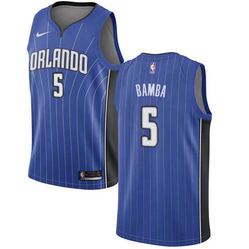 Men's Nike Orlando Magic #5 Mohamed Bamba Royal NBA Swingman Icon Edition Jersey