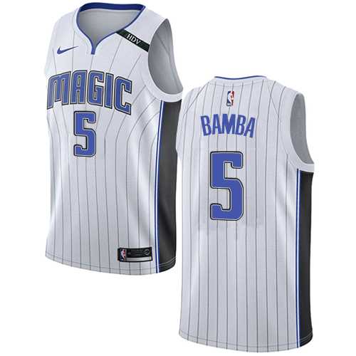 Men's Nike Orlando Magic #5 Mohamed Bamba White NBA Swingman Association Edition Jersey