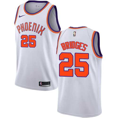 Men's Nike Phoenix Suns #25 Mikal Bridges White NBA Swingman Association Edition Jersey