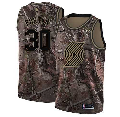 Men's Nike Portland Trail Blazers #30 Terry Porter Camo NBA Swingman Realtree Collection Jersey