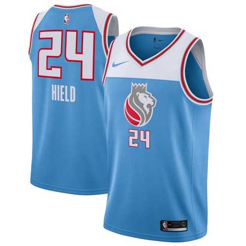 Men's Nike Sacramento Kings #24 Buddy Hield Blue NBA Swingman City Edition Jersey