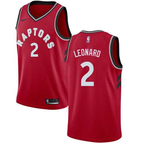 Men's Nike Toronto Raptors #2 Kawhi Leonard Red NBA Swingman Icon Edition Jersey