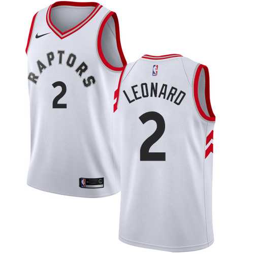 Men's Nike Toronto Raptors #2 Kawhi Leonard White NBA Swingman Association Edition Jersey