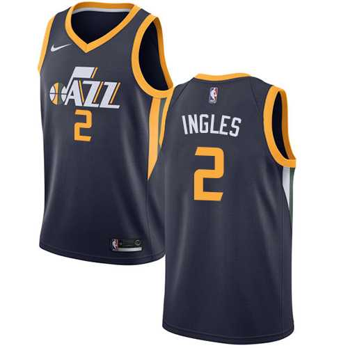 Men's Nike Utah Jazz #2 Joe Ingles Navy NBA Swingman Icon Edition Jersey
