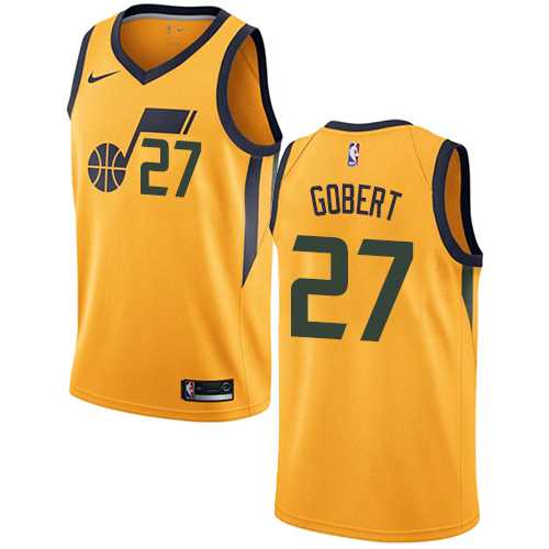 Men's Nike Utah Jazz #27 Rudy Gobert Yellow NBA Swingman Statement Edition Jersey