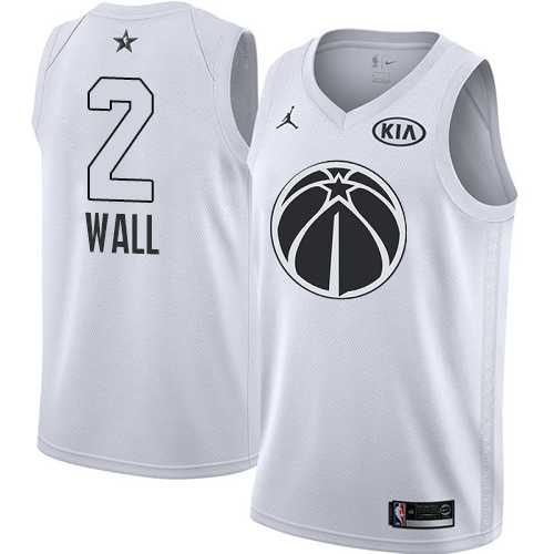 Men's Nike Washington Wizards #2 John Wall White NBA Jordan Swingman 2018 All-Star Game Jersey