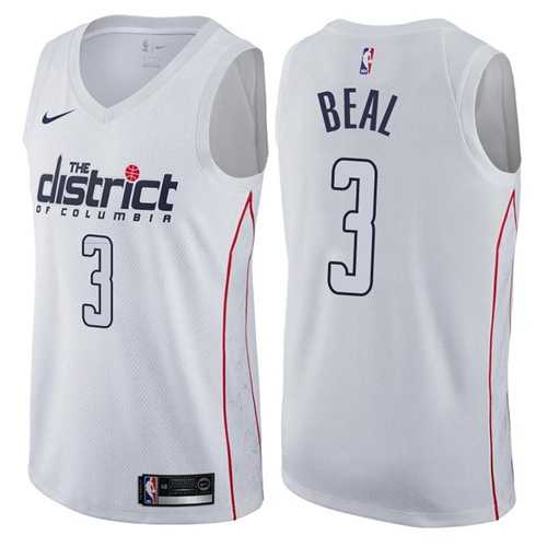 Men's Nike Washington Wizards #3 Bradley Beal White NBA Swingman City Edition Jersey