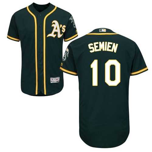 Men's Oakland Athletics #10 Marcus Semien Green Flexbase Authentic Collection Stitched MLB