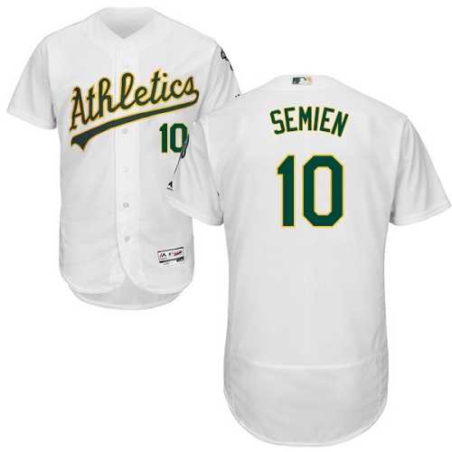 Men's Oakland Athletics #10 Marcus Semien White Flexbase Authentic Collection Stitched MLB Men's Oakland Athletics #10 Marcus Semien White Flexbase Authentic Collection Stitched MLB
