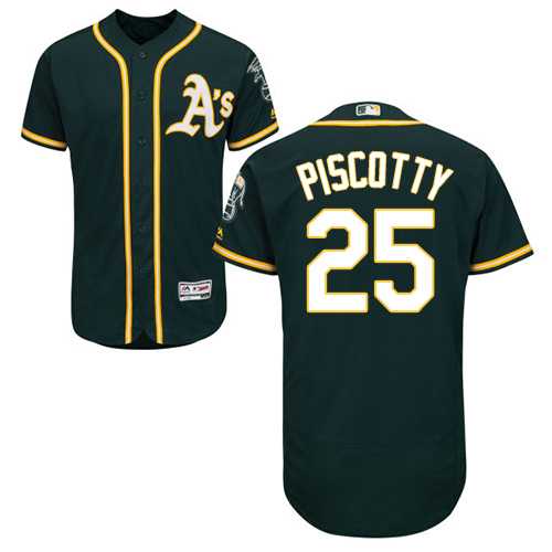 Men's Oakland Athletics #25 Stephen Piscotty Green Flexbase Authentic Collection Stitched MLB