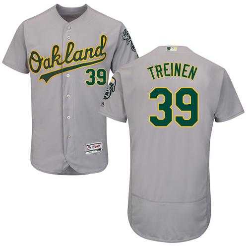 Men's Oakland Athletics #39 Blake Treinen Grey Flexbase Authentic Collection Stitched MLB Jersey Men's Oakland Athletics #39 Blake Treinen Grey Flexbase Authentic Collection Stitched MLB Jersey