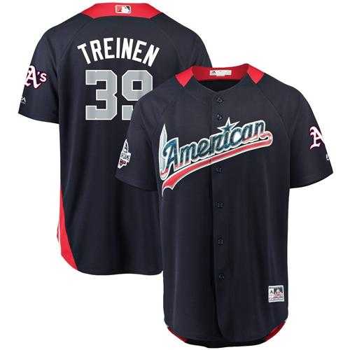 Men's Oakland Athletics #39 Blake Treinen Navy Blue 2018 All-Star American League Stitched MLB Jersey Men's Oakland Athletics #39 Blake Treinen Navy Blue 2018 All-Star American League Stitched MLB Jersey