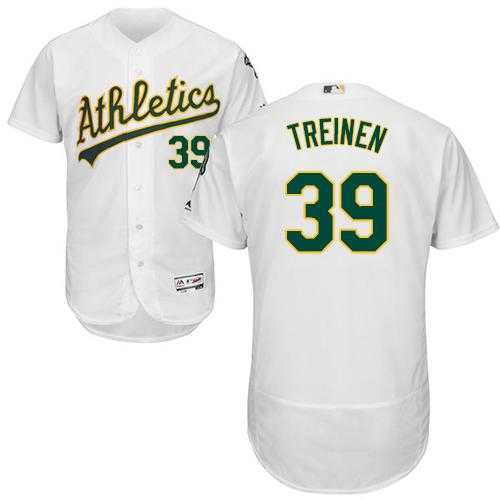 Men's Oakland Athletics #39 Blake Treinen White Flexbase Authentic Collection Stitched MLB Jersey
