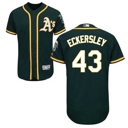 Men's Oakland Athletics #43 Dennis Eckersley Green Flexbase Authentic Collection Stitched MLB