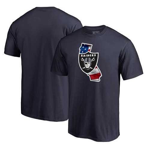 Men's Oakland Raiders NFL Pro Line by Fanatics Branded Navy Banner State T-Shirt