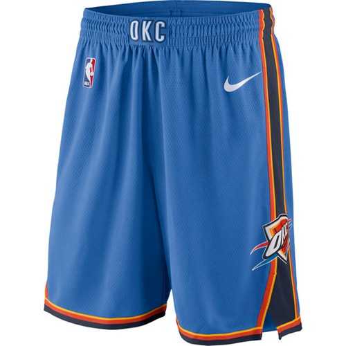 Men's Oklahoma City Thunder Nike Blue Icon Swingman Basketball Shorts