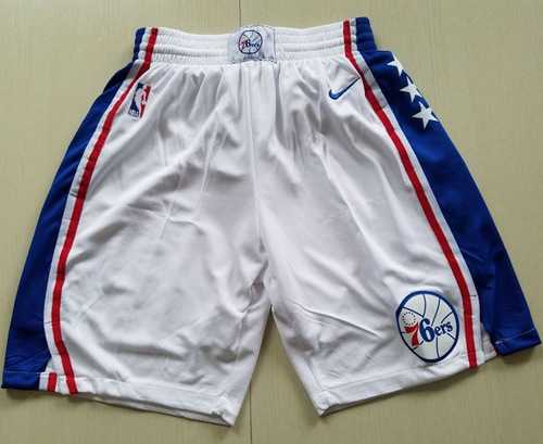Men's Philadelphia 76ers Nike White Swingman Basketball Shorts