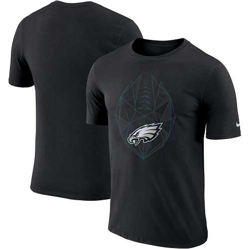 Men's Philadelphia Eagles Nike Black Fan Gear Icon Performance T-Shirt