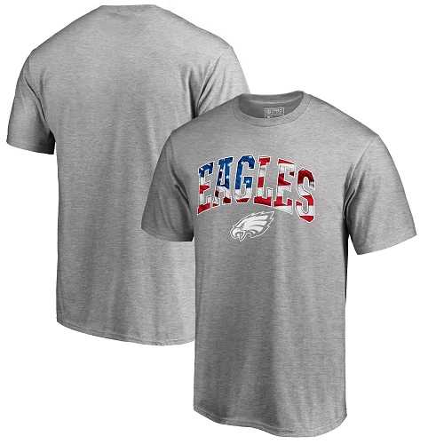 Men's Philadelphia Eagles Pro Line by Fanatics Branded Heathered Gray Banner Wave T-Shirt