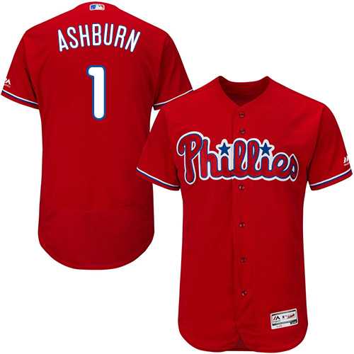 Men's Philadelphia Phillies #1 Richie Ashburn Red Flexbase Authentic Collection Stitched MLB