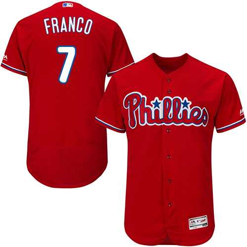 Men's Philadelphia Phillies #7 Maikel Franco Red Flexbase Authentic Collection Stitched MLB