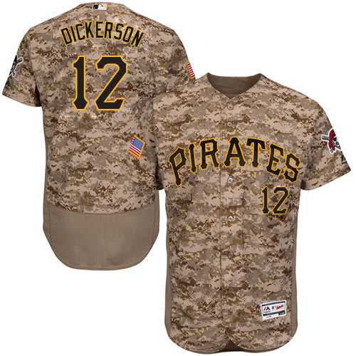 Men's Pittsburgh Pirates #12 Corey Dickerson Camo Flexbase Authentic Collection Stitched MLB Jersey
