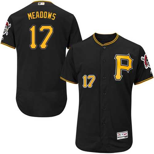 Men's Pittsburgh Pirates #17 Austin Meadows Black Flexbase Authentic Collection Stitched MLB Jersey Men's Pittsburgh Pirates #17 Austin Meadows Black Flexbase Authentic Collection Stitched MLB Jersey