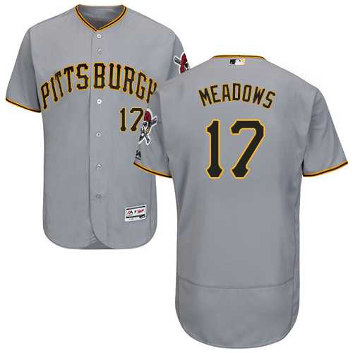 Men's Pittsburgh Pirates #17 Austin Meadows Grey Flexbase Authentic Collection Stitched MLB Jersey