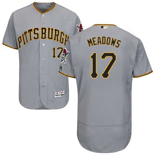 Men's Pittsburgh Pirates #17 Austin Meadows Grey Flexbase Authentic Collection Stitched MLB Jersey Men's Pittsburgh Pirates #17 Austin Meadows Grey Flexbase Authentic Collection Stitched MLB Jersey