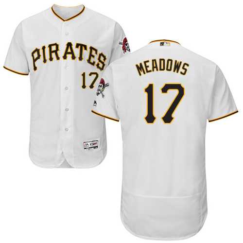 Men's Pittsburgh Pirates #17 Austin Meadows White Flexbase Authentic Collection Stitched MLB Jersey