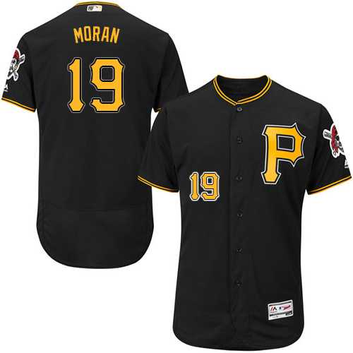 Men's Pittsburgh Pirates #19 Colin Moran Black Flexbase Authentic Collection Stitched MLB Jersey Men's Pittsburgh Pirates #19 Colin Moran Black Flexbase Authentic Collection Stitched MLB Jersey