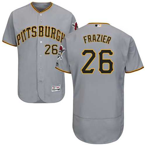 Men's Pittsburgh Pirates #26 Adam Frazier Grey Flexbase Authentic Collection Stitched MLB Jersey