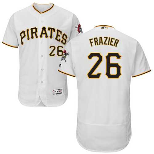 Men's Pittsburgh Pirates #26 Adam Frazier White Flexbase Authentic Collection Stitched MLB Jersey