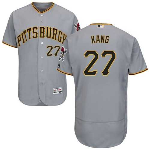 Men's Pittsburgh Pirates #27 Jung-ho Kang Grey Flexbase Authentic Collection Stitched MLB