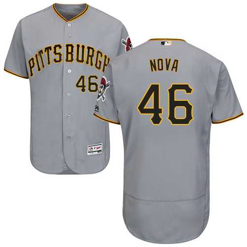 Men's Pittsburgh Pirates #46 Ivan Nova Grey Flexbase Authentic Collection Stitched MLB Jersey