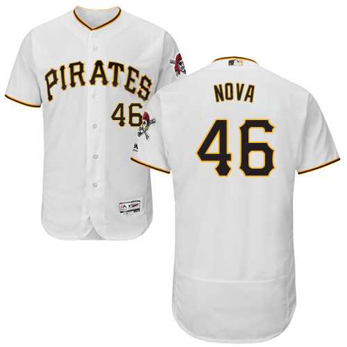 Men's Pittsburgh Pirates #46 Ivan Nova White Flexbase Authentic Collection Stitched MLB Jersey
