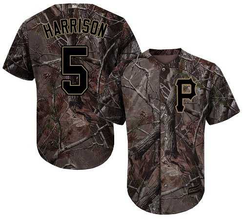 Men's Pittsburgh Pirates #5 Josh Harrison Camo Realtree Collection Cool Base Stitched MLB