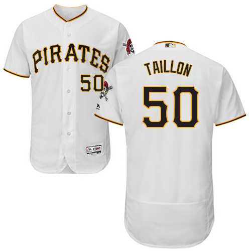 Men's Pittsburgh Pirates #50 Jameson Taillon White Flexbase Authentic Collection Stitched MLB Jersey Men's Pittsburgh Pirates #50 Jameson Taillon White Flexbase Authentic Collection Stitched MLB Jersey