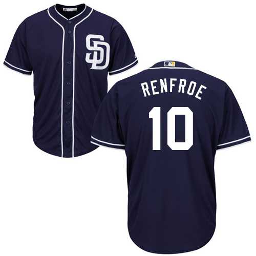 Men's San Diego Padres #10 Hunter Renfroe Navy Blue New Cool Base Stitched MLB Jersey