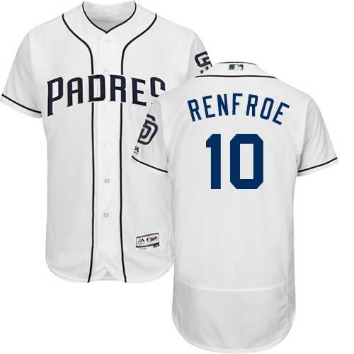 Men's San Diego Padres #10 Hunter Renfroe White Flexbase Authentic Collection Stitched MLB Jersey