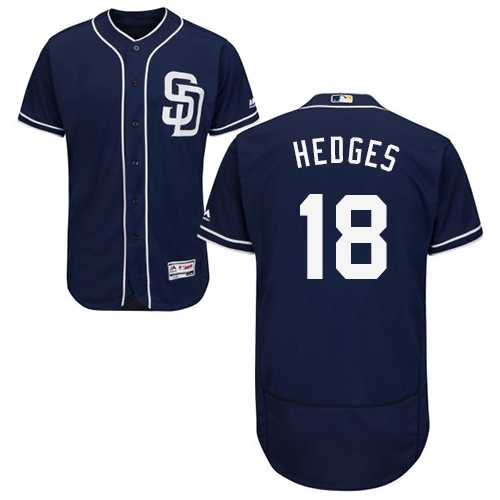 Men's San Diego Padres #18 Austin Hedges Navy Blue Flexbase Authentic Collection Stitched MLB Jersey Men's San Diego Padres #18 Austin Hedges Navy Blue Flexbase Authentic Collection Stitched MLB Jersey