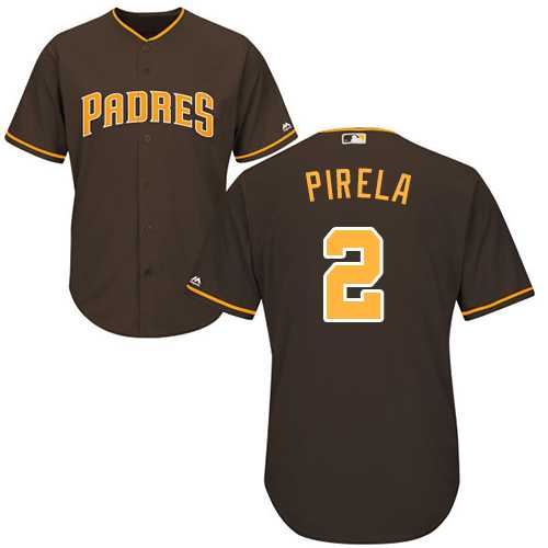 Men's San Diego Padres #2 Jose Pirela Brown New Cool Base Stitched MLB Jersey