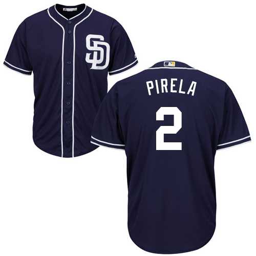 Men's San Diego Padres #2 Jose Pirela Navy Blue New Cool Base Stitched MLB Jersey