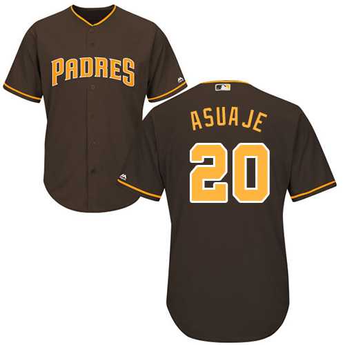 Men's San Diego Padres #20 Carlos Asuaje Brown New Cool Base Stitched MLB Jersey