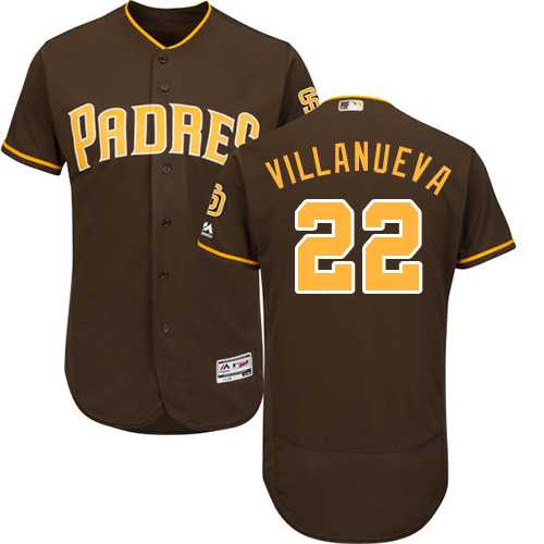 Men's San Diego Padres #22 Christian Villanueva Brown Flexbase Authentic Collection Stitched MLB Jersey