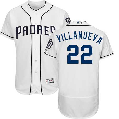 Men's San Diego Padres #22 Christian Villanueva White Flexbase Authentic Collection Stitched MLB Jersey