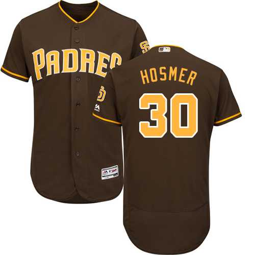 Men's San Diego Padres #30 Eric Hosmer Brown Flexbase Authentic Collection Stitched MLB