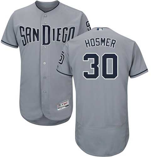 Men's San Diego Padres #30 Eric Hosmer Gray Flexbase Authentic Collection Stitched Baseball Jersey